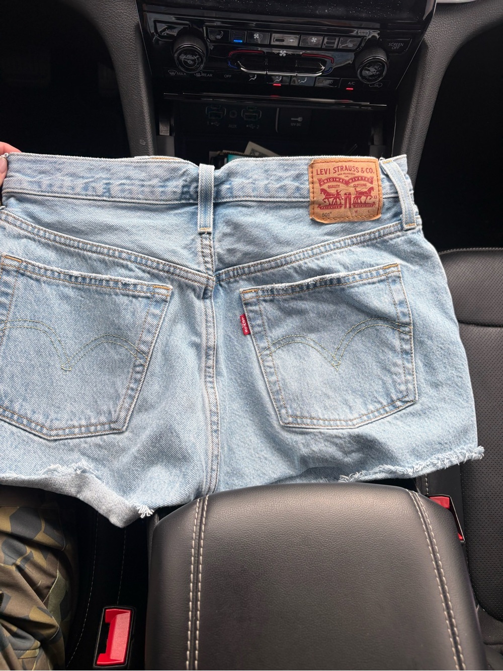 Levi's Light Blue Denim Cutoff Shorts with Raw Hem